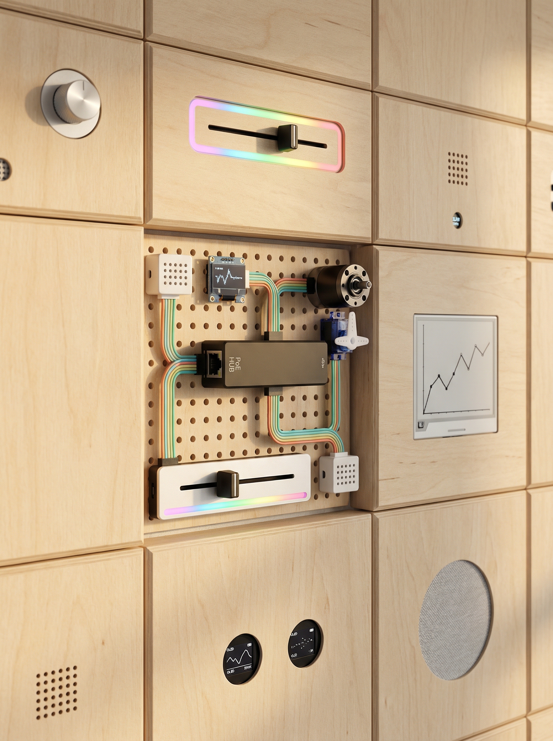 Modules M5Stack assemblés — capteurs LIMN